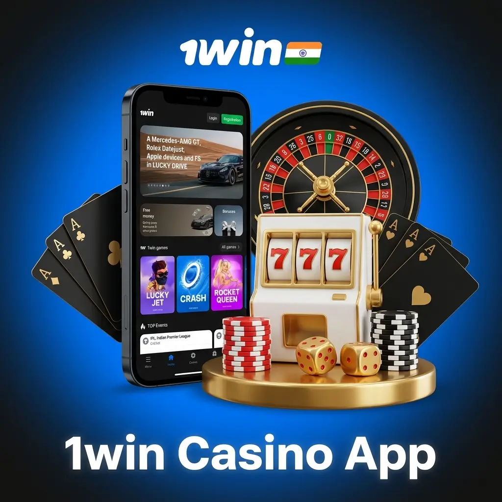 1win casino app interface showing 13000+ games including slots, live casino, and crash games on mobile