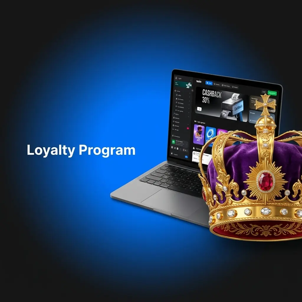 1win Loyalty Club tiered programme showing 8 levels from Newbie to Legend with coin requirements and rewards