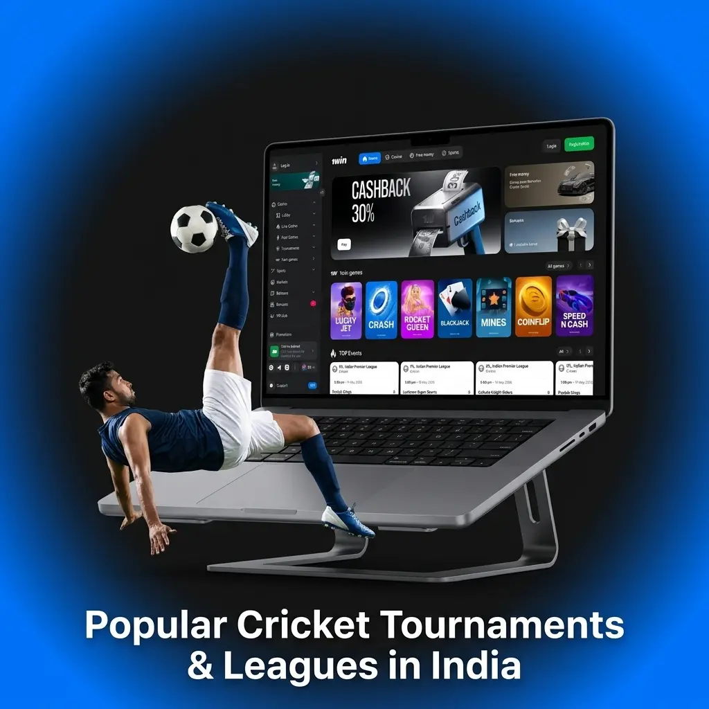 Popular cricket tournaments in India including IPL, ICC World Cup, T20 leagues, and domestic competitions for betting