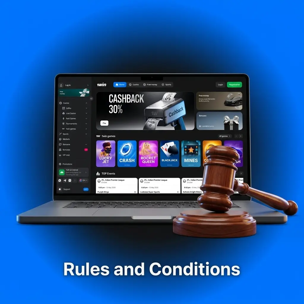 1win India terms: age 18+, one account per user, 35x bonus wagering, KYC required before withdrawal