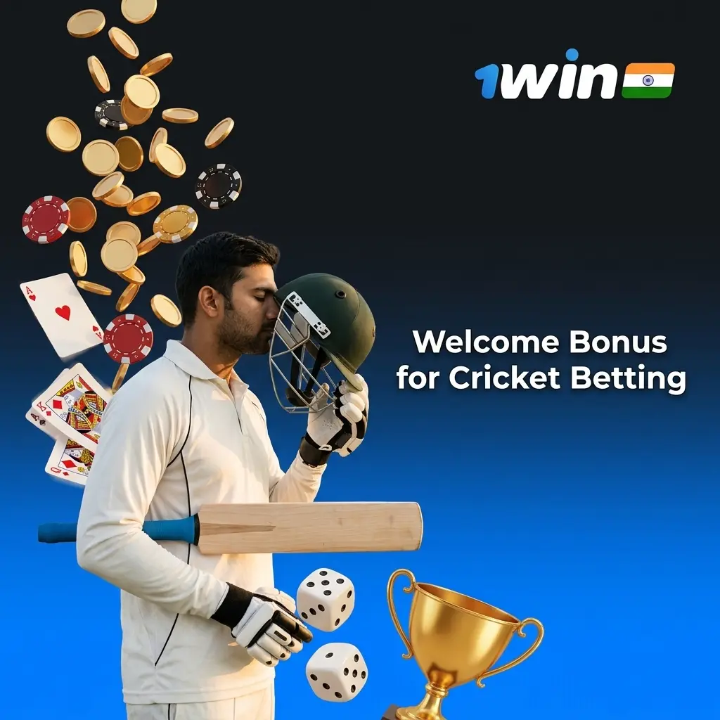 1win 500% welcome bonus up to 180,000 INR for cricket betting on IPL and T20 World Cup