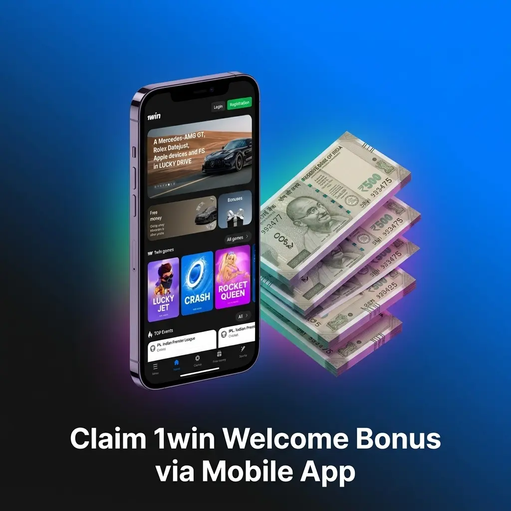 1win mobile app welcome bonus activation on Android and iOS with deposit and free spins steps