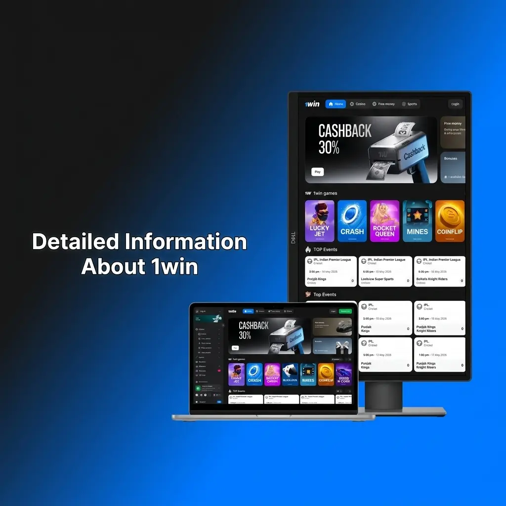 1win platform for Indian users showing sports betting, casino games, mobile app, and secure account features