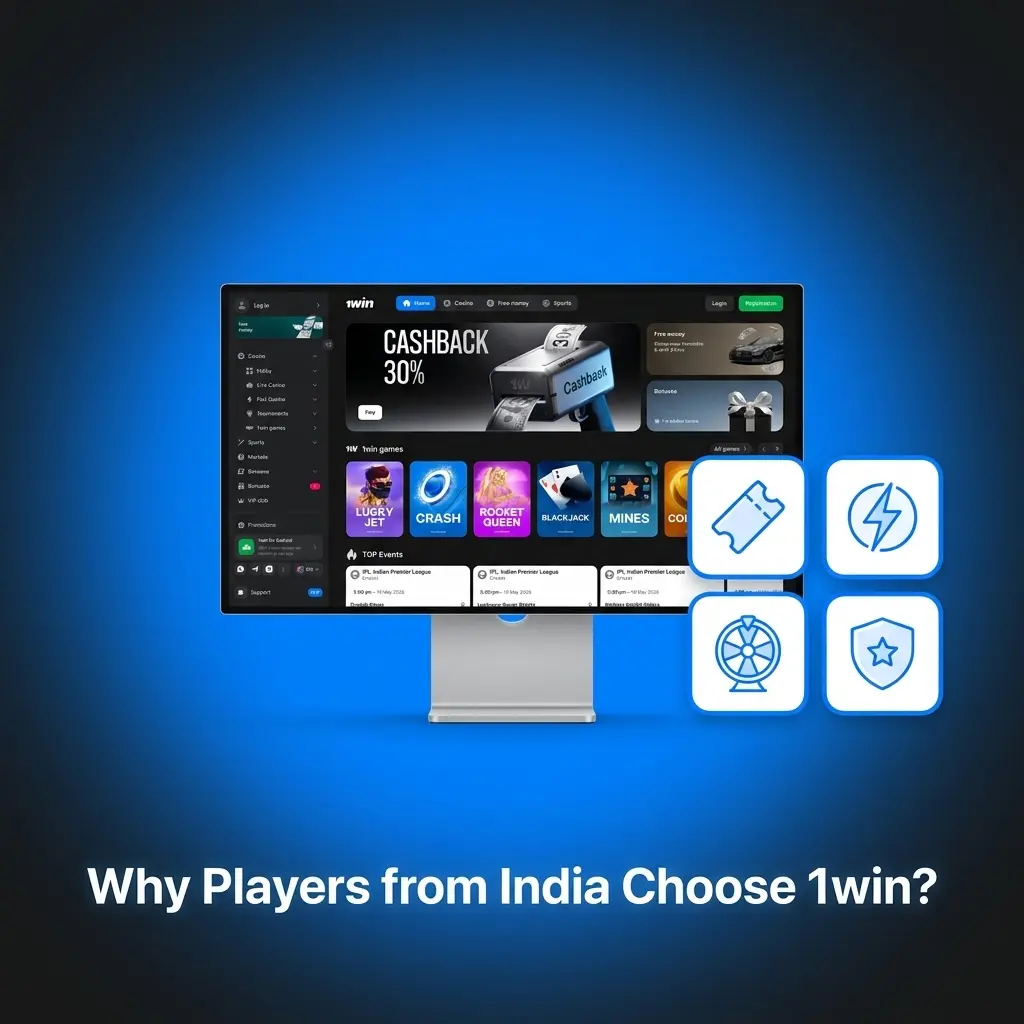 1win platform features for Indian players including INR support, UPI payments, Teen Patti, and 500% welcome bonus